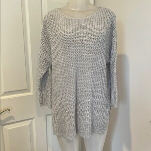 Cozy Gray crochet Women's Sweater size XL